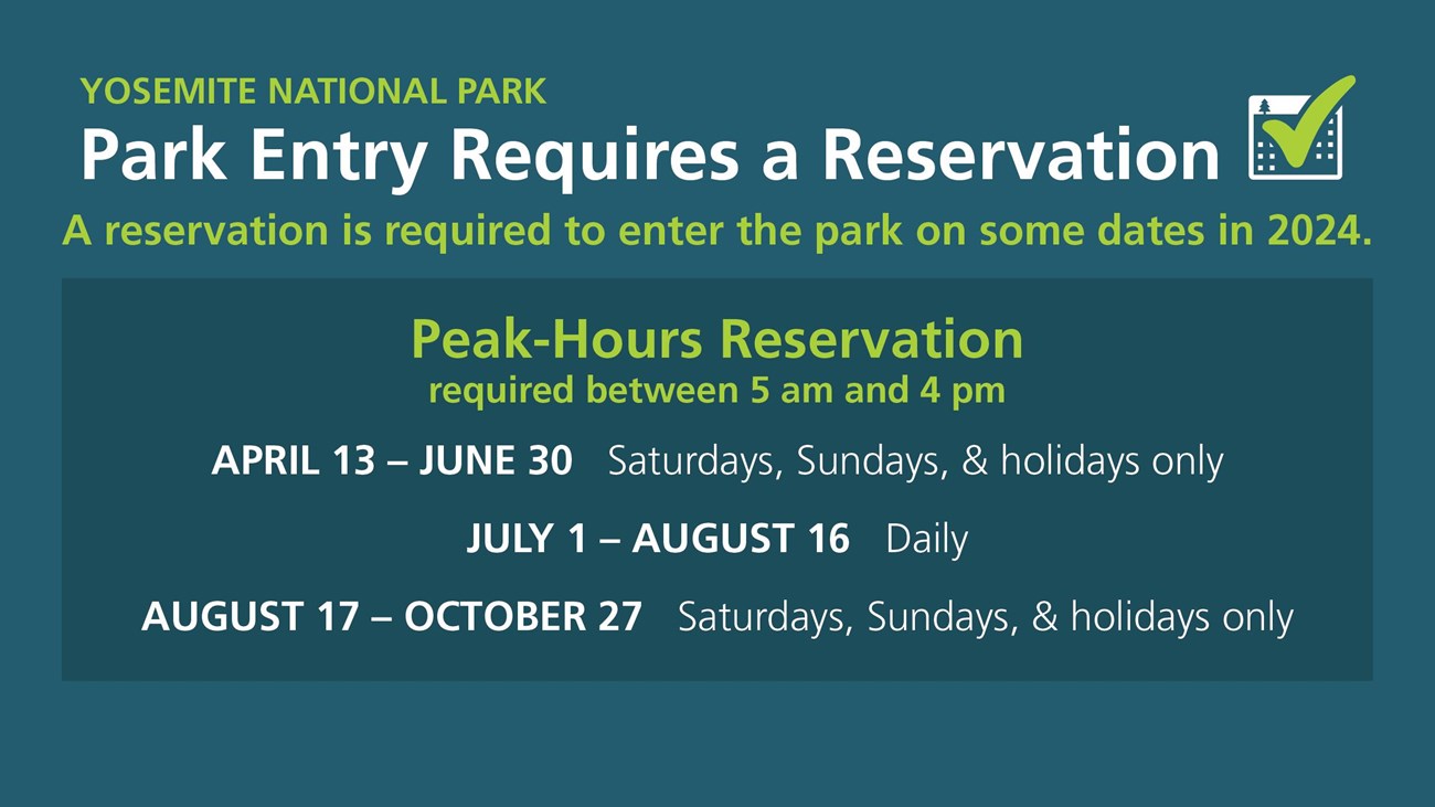 Yosemite Park Entry Reservation Graphic